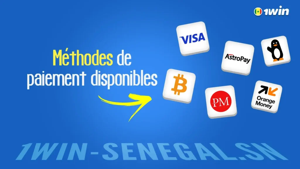 Méthodes de paiement disponibles sur l'application 1Win Sénégal