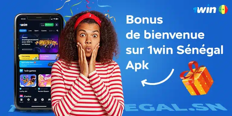 Bonus de bienvenue sur 1win Sénégal Apk