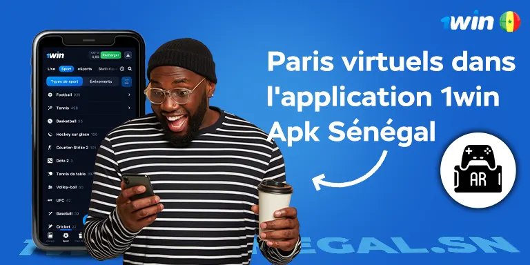 Paris virtuels dans l'application 1win Apk Sénégal