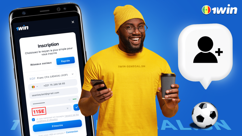 Comment s'inscrire sur 1win Sénégal APK ?