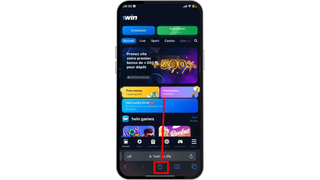 Télécharger 1win ci apk sur iOS