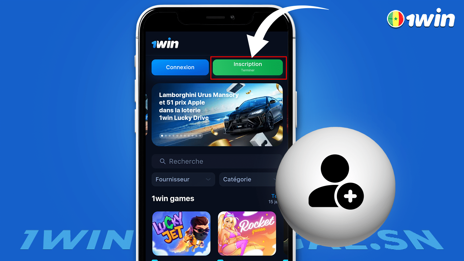 créer son compte 1win Sénégal