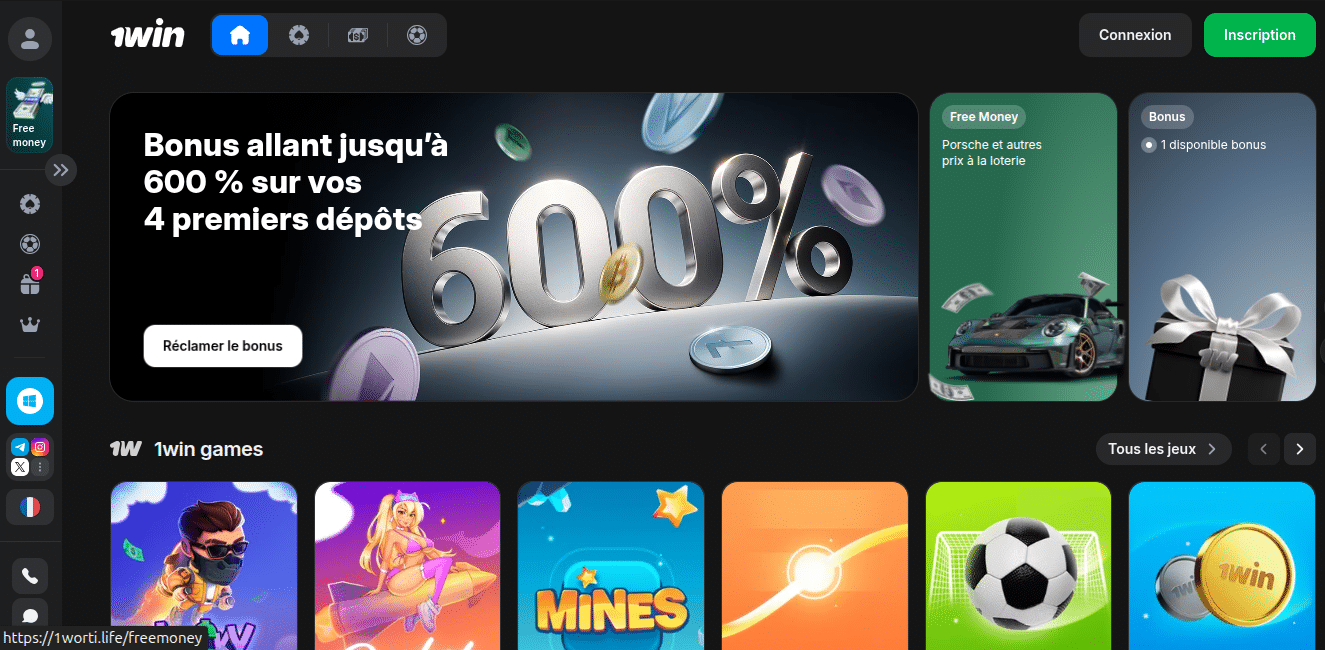 allez sur le site officiel de 1win Sénégal